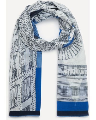 Inoui Edition Women's Paris Cotton Scarf One Size - Blue