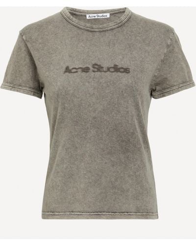 Acne Studios Women's Blurred Logo T-shirt - Grey