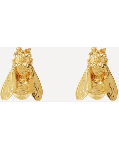 Alex Monroe Gold-plated Large Honey Bee Stud Earrings One Size - Metallic