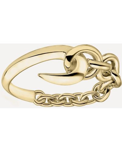 Shaun Leane Gold Plated Vermeil Silver Hook Chain Ring - Metallic
