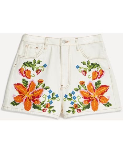 FARM Rio Floral Multi Color Green Shorts Size S - 60% off