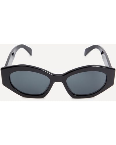 Celine Women's Triomphe Geometric Cat Eye Sunglasses One Size - Black