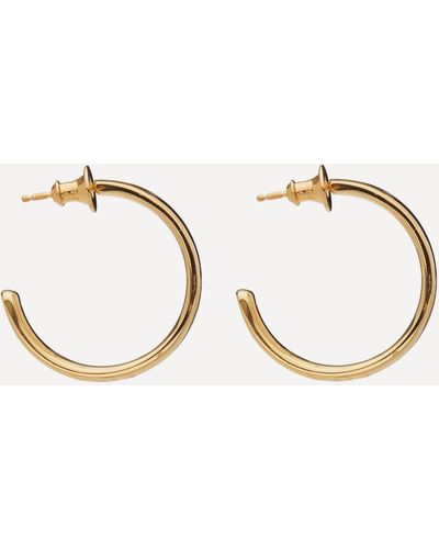 Monica Vinader Gold Plated Vermeil Silver Fiji Large Hoop Earrings One Size - Metallic