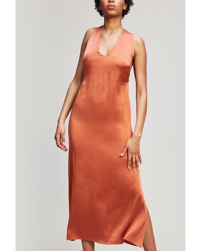 Paloma Wool Atalaia Silk Midi-dress - Orange