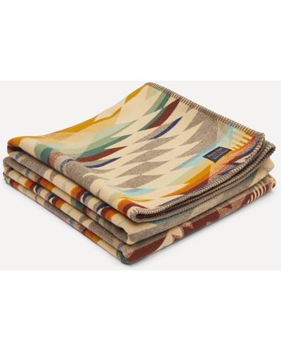 Pendleton Mens Summerland Jacquard Blanket One Size - Natural