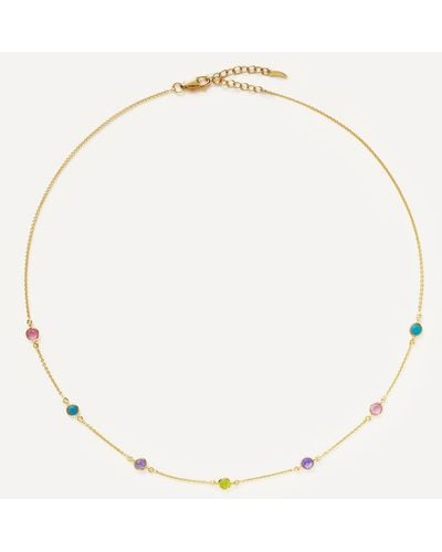 Missoma 18ct Gold-plated Vermeil Silver Hot Rocks Multi Gemstone Choker Necklace One Size - Natural