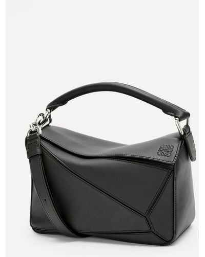 Loewe Women's Small Puzzle Leather Shoulder Bag One Size - Black