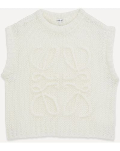 Loewe Open-knit Mohair-blend Vest - White