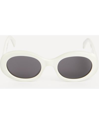 Celine Women's Triomphe White Acetate Oval Sunglasses One Size