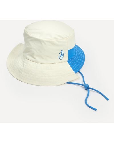 JW Anderson Women's Asymmetric Colourblock Bucket Hat M-l - Blue