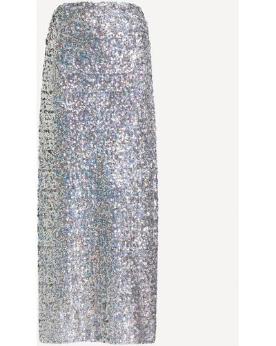 Dries Van Noten Women's Long Sequin-embellished Skirt - Multicolour