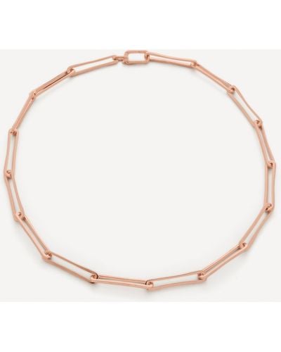 Monica Vinader Rose Gold Plated Vermeil Silver 17'alta Long Link Chain Necklace - Natural