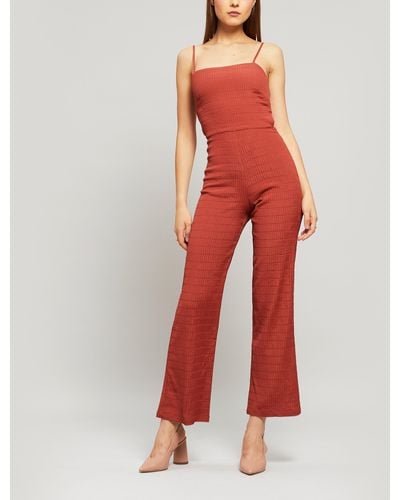 Paloma Wool Ava Open Back Jumpsuit - Red
