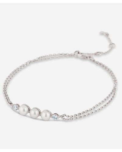 Dinny Hall 14ct White Gold Shuga Pearl And Diamond Bracelet