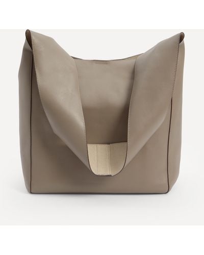 JOSEPH Women's Cozumel Light Hickory Leather Slouch Bag - Grey