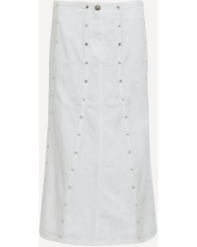 GIMAGUAS Women's Berta Silver-studded Cargo Skirt 10 - White