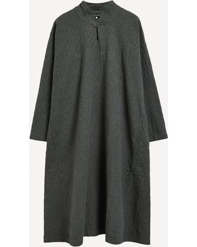 Eskandar Women's Recycled Cotton A-line Dress - Grey