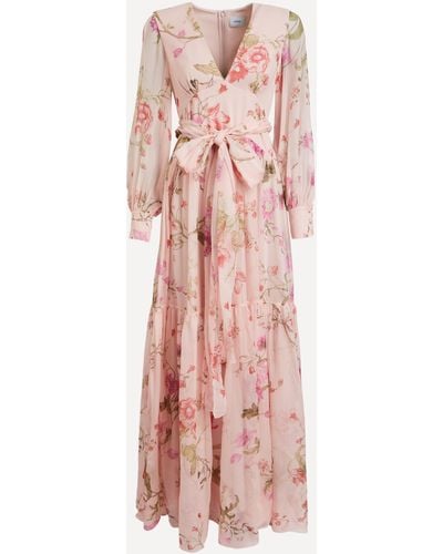 Erdem Women's Silk Tie Waist Gown 12 - Pink