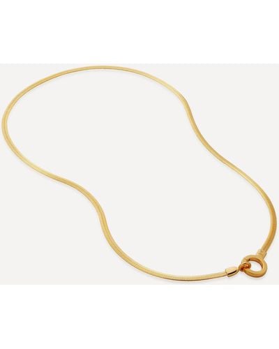 Monica Vinader 18ct Gold Plated Vermeil Silver Snake Chain Necklace - Natural