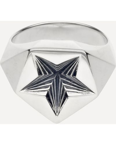 Shaun Leane Silver Star Signet Ring - White