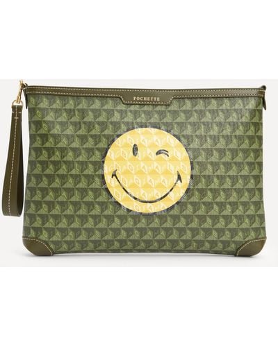 Anya Hindmarch Women's I Am A Plastic Bag Wink Pochette One Size - Green