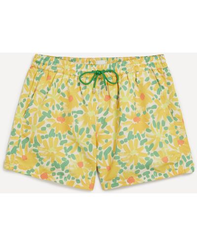 Paul Smith Mens Yellow Daisy Print Swim Shorts