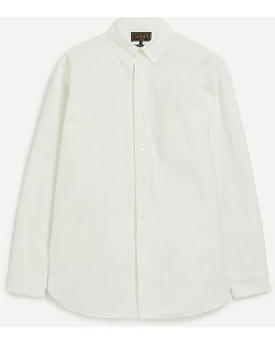 Beams Plus Mens Bd Classic Fit Oxford Shirt - White
