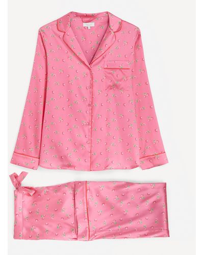 YOLKE Classic Silk Pyjama Set - Pink