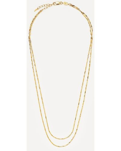 Missoma 18ct Gold-plated Vermeil Silver Savi Vintage Link Double Chain Necklace One Size - White