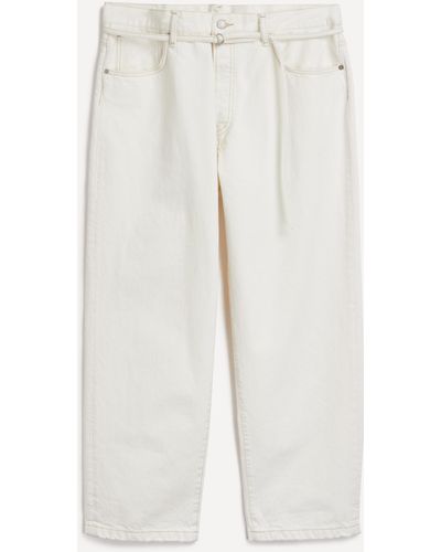 Acne Studios Mens Toj 1991 Loose Fit Jeans 28 32 - White