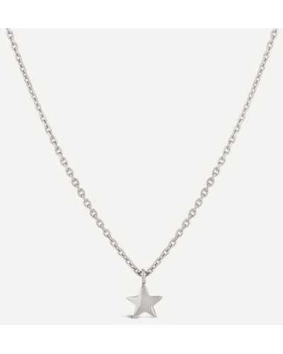 Dinny Hall Sterling Silver Bijou Mini Star Pendant Necklace - Natural