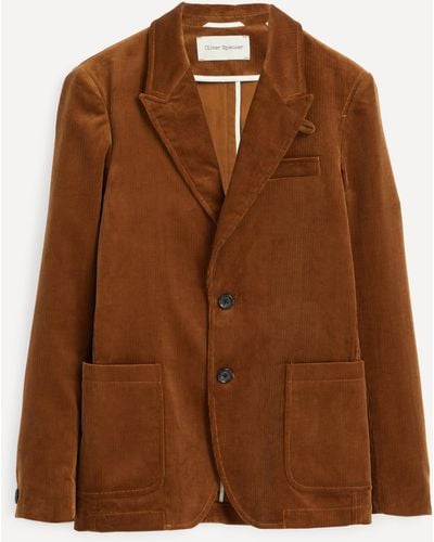 Oliver Spencer Mansfield Ginger Cord Jacket 40/50 - Brown