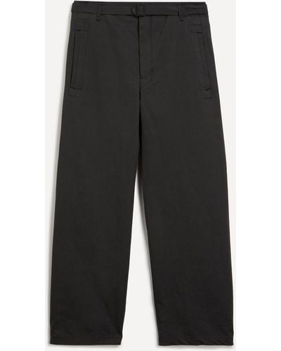 Lemaire Mens Seamless Belted Trousers 46 - Grey