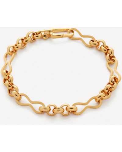 Monica Vinader 18ct Gold Plated Vermeil Silver Heritage Link Chain Bracelet - Metallic