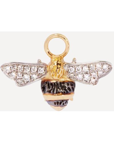 Annoushka 18ct Gold Mythology Single Diamond Bee Earring Drop - White