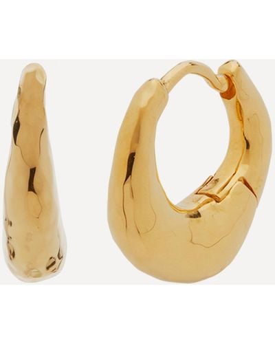 Monica Vinader Gold Plated Vermeil Silver Deia Huggie Hoop Earrings One Size - Metallic