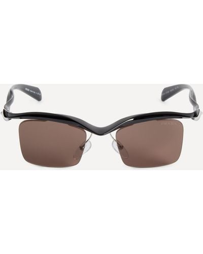 Prada Mens Square Sunglasses One Size - Black