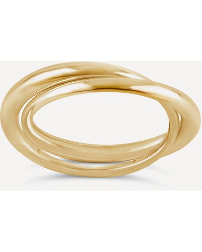 Dinny Hall 10ct Gold Signature Double Ring - Metallic