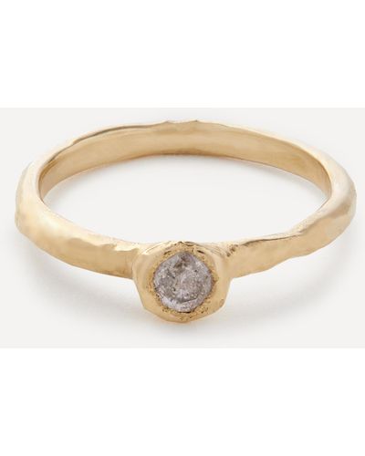 Ellis Mhairi Cameron 14ct Gold Li 0.4ct Pink Diamond Engagement Ring L.5 - White