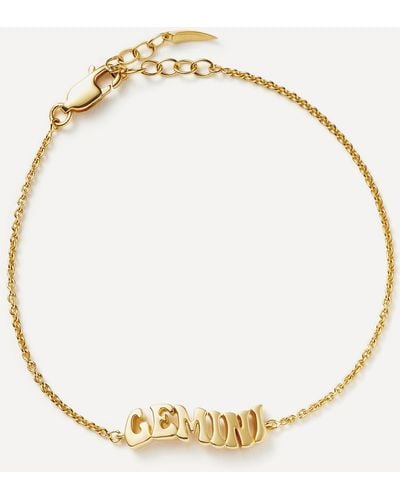 Missoma 18ct Gold-plated Vermeil Silver Gemini Zodiac Pendant Bracelet - Metallic
