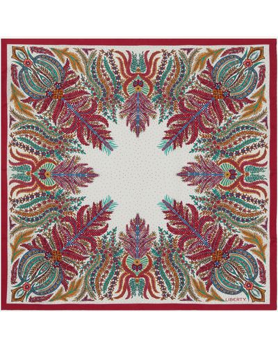 Liberty Women's Ariana Paisley 70x70 Silk Scarf One Size - Red