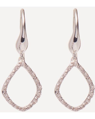 Monica Vinader Silver Riva Diamond Kite Earrings One - Metallic