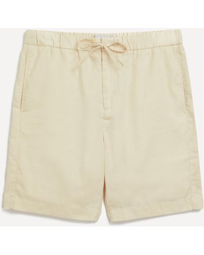 Frescobol Carioca Mens Felipe Linen-cotton Shorts 34 - Natural