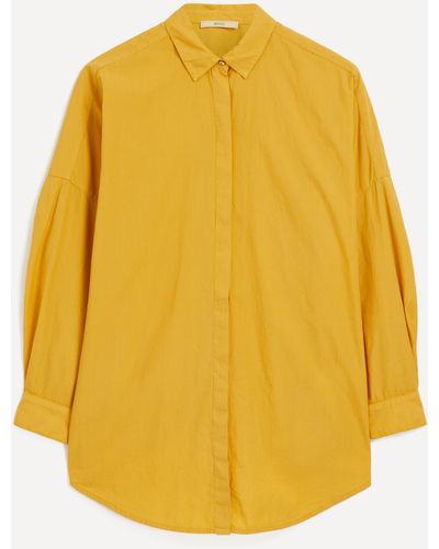 Sessun Women's Fuji Sunglow Cotton Poplin Shirt - Yellow