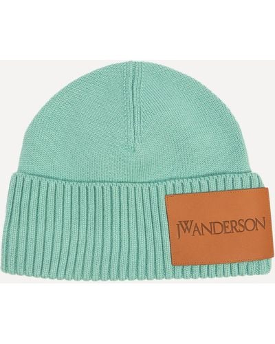 JW Anderson Women's Logo Patch Wool Beanie Hat One Size - Green