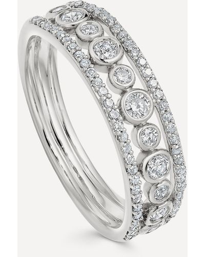 Astley Clarke 14ct White Gold Triple Icon Nova Diamond Ring