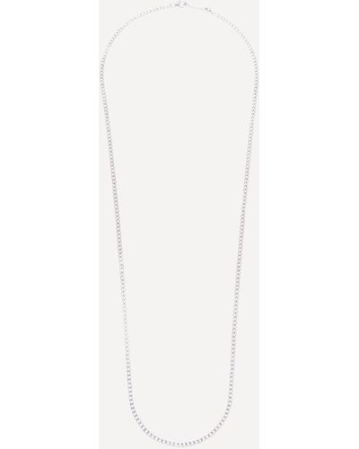 Miansai Mens Sterling Silver Cuban Chain Necklace One Size - White
