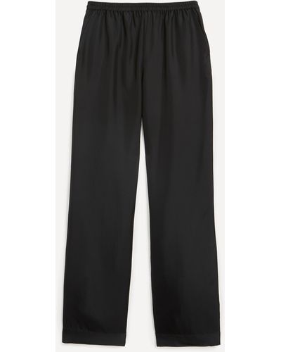Loulou Studio Women's Alera Silk-twill Wide-leg Trousers Xl - Black