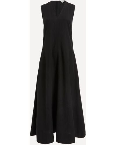 Totême Women's Fluid V-neck Maxi-dress 8 - Black