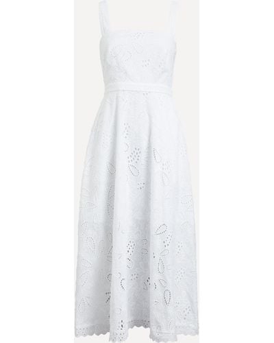 Saloni Women's Aubrey C Broderie Anglaise Sundress 12 - White